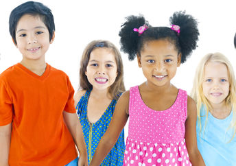 Mixed group of children.