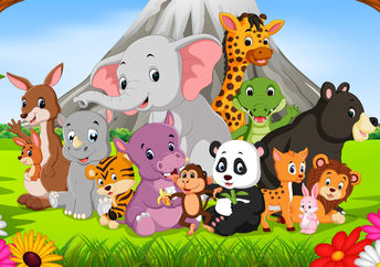 Cute cartoon animals