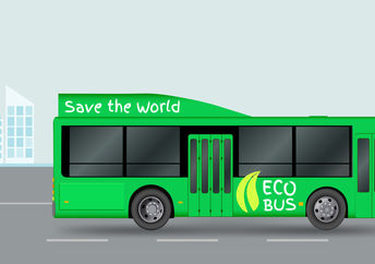 Eco-friendly bus.