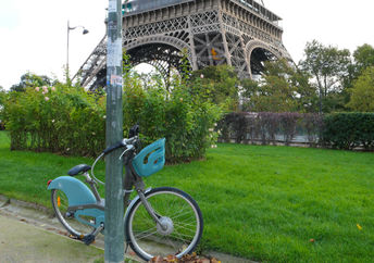 A e-bike in Paris, France.