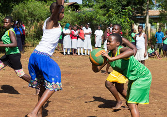 Women playing netball.