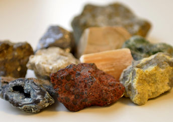 Rock minerals from mines.