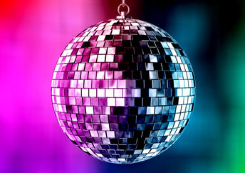 Nightclub dance floor with spotlight