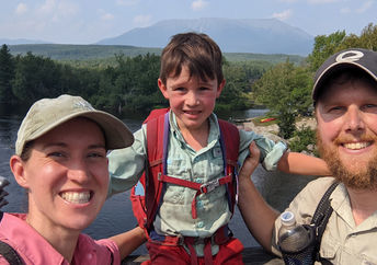 The Sutton family on the Appalachian Trail.