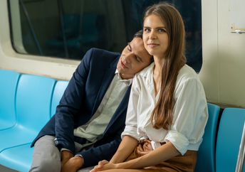 Sleeping on a stranger's shoulder on the subway.