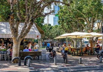 A view of the Tel Aviv skyline.