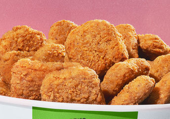 Have a bucket of finger licking good plant-based chicken.