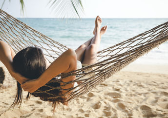 Relaxing at the beach.