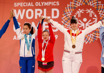 Special Olympic athlete.