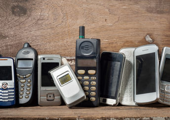 Old cell phones to be recycled.