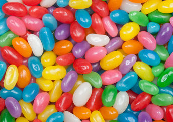 Bright colorful jelly beans.