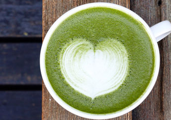 Have a healthy cup of matcha tea.