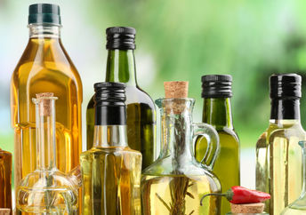 A selection of healthy nut oils.