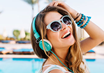 Enjoying the music of summer.