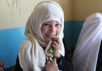 An Afghan girl.