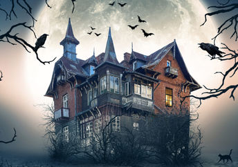 A haunted house awaits visitors over Halloween.