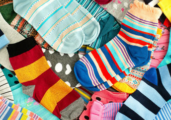 Colorful socks.
