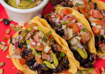 Black bean tacos are healthy and nutritious.