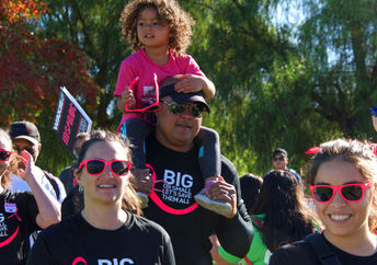 Walking for a cause.