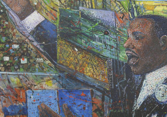 Civil rights mural in Atlanta depicting the work of Dr Martin Luther King, Jr.