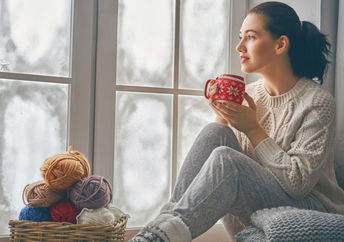 Staying warm inside on a snow day