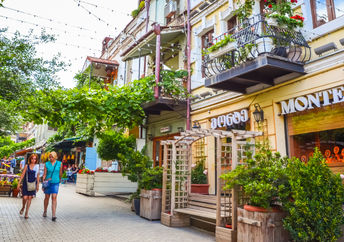 A street in Tbilisi, Georgia.