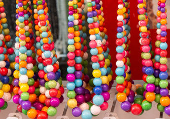 Colorful necklaces.