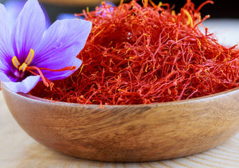 A bowl of saffron.