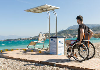 Wheelchair users will now be able to navigate the beach into the sea.