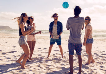 Fun at the beach before the competition begins..