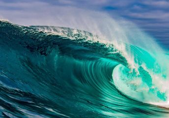Ocean waves create energy to make water drinkable.