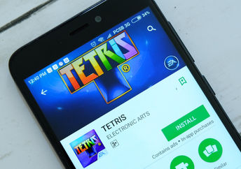 Tetris on a mobile phone..