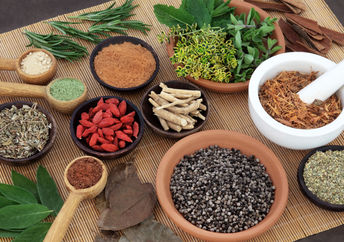 Ayurvedic healing herbs.