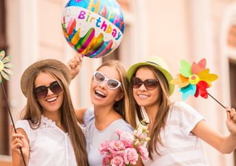 Celebrating a birthday.