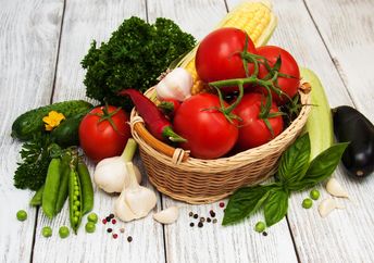 Fresh summer vegetables.