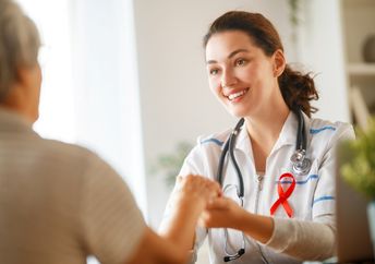 A doctor consulting a patient.