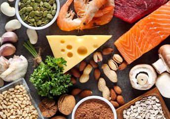 Foods that contain large amounts of zinc.