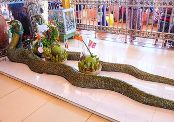 The statue of sacred two snakes.