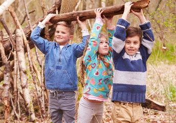 Children in a forest school.