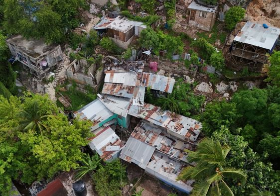 Damage from Hurricane Melissa in Kingston, Jamaica.