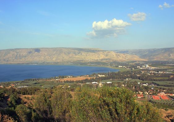 A view of the Sea of Galilee.