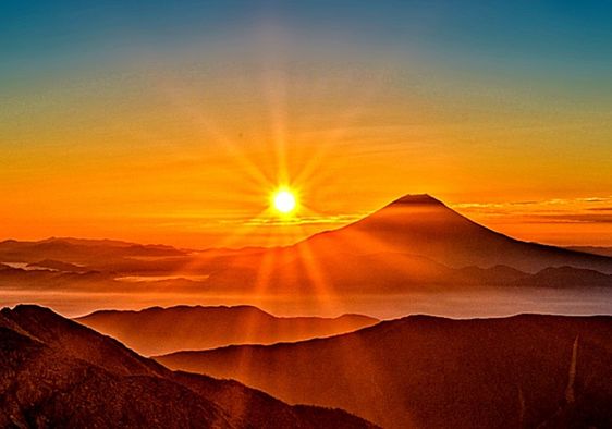 Sunrise on the beach.