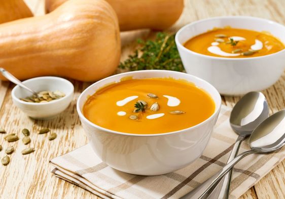 Squash Soup is healthy and nourishing.
