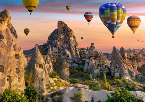 Balloon ride over Cappadocia.