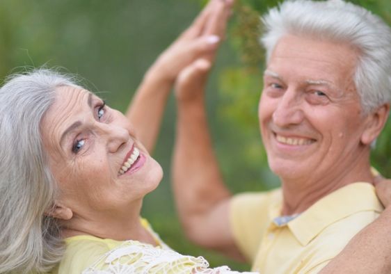 Seniors who are happy and content with their lives.