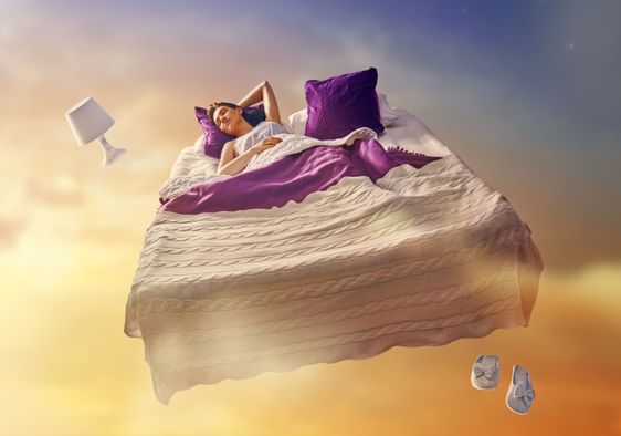 Flying in your dreams.