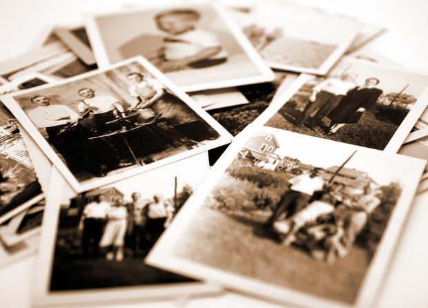 stack of old photos