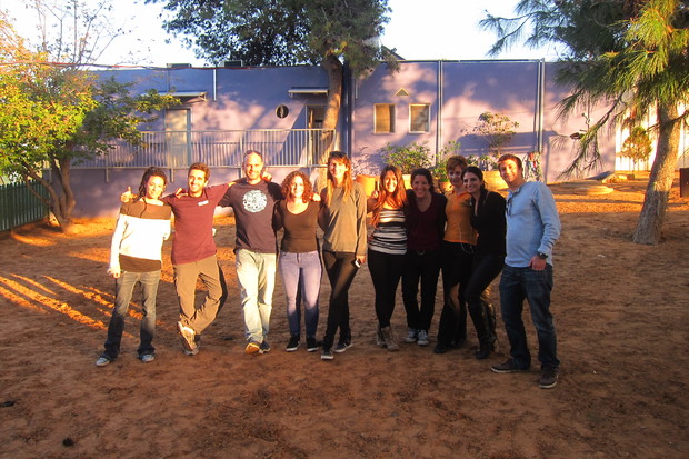 The GoEco team volunteering at the Tel Aviv Animal Shelter in Israel.