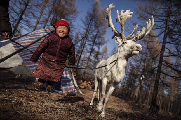 Happy Mongolian girl