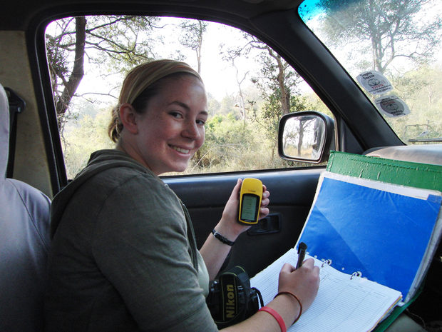 A GoVoluntouring volunteer conducting wildlife research in South Africa
